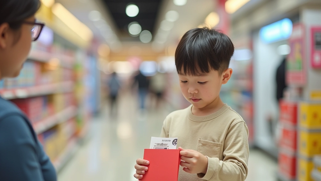 Child and parent discussing spending decisions during shopping
